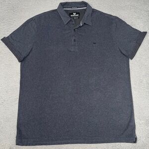 Buttercloth Shirt Mens Sz XL Heather Gray Polo Icy Cotton Blend Geometric Lining